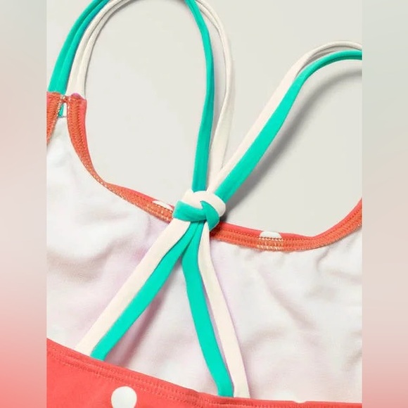 NWT Mini Boden Patterned Tankini Top
Sunset Red/Ivory Spot .sz 4-5 110 cm .C23 - Picture 3 of 3